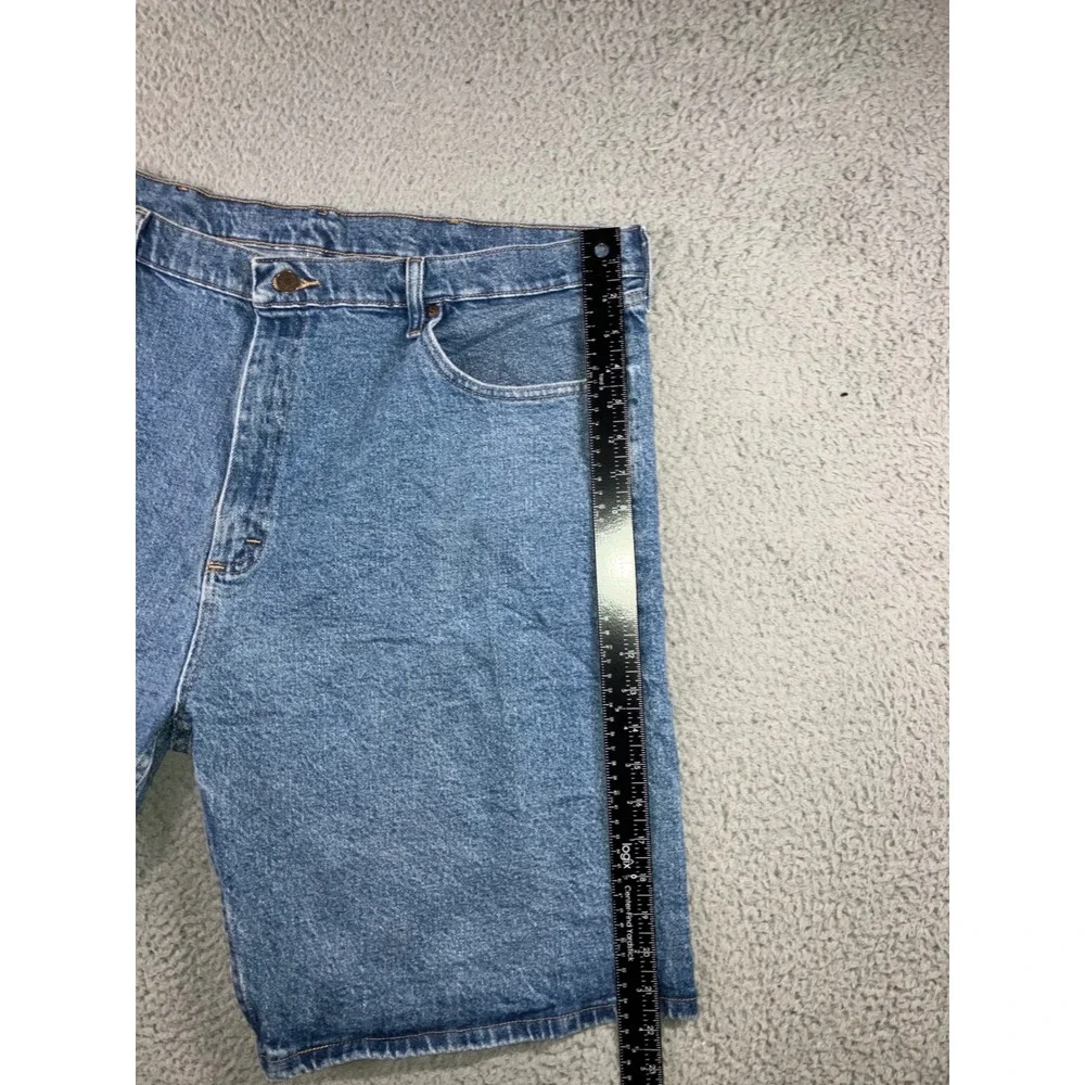 Wrangler Denim Shorts Men 40 Jorts Blue Medium‎ Wash Straight Baggy Skater y2k